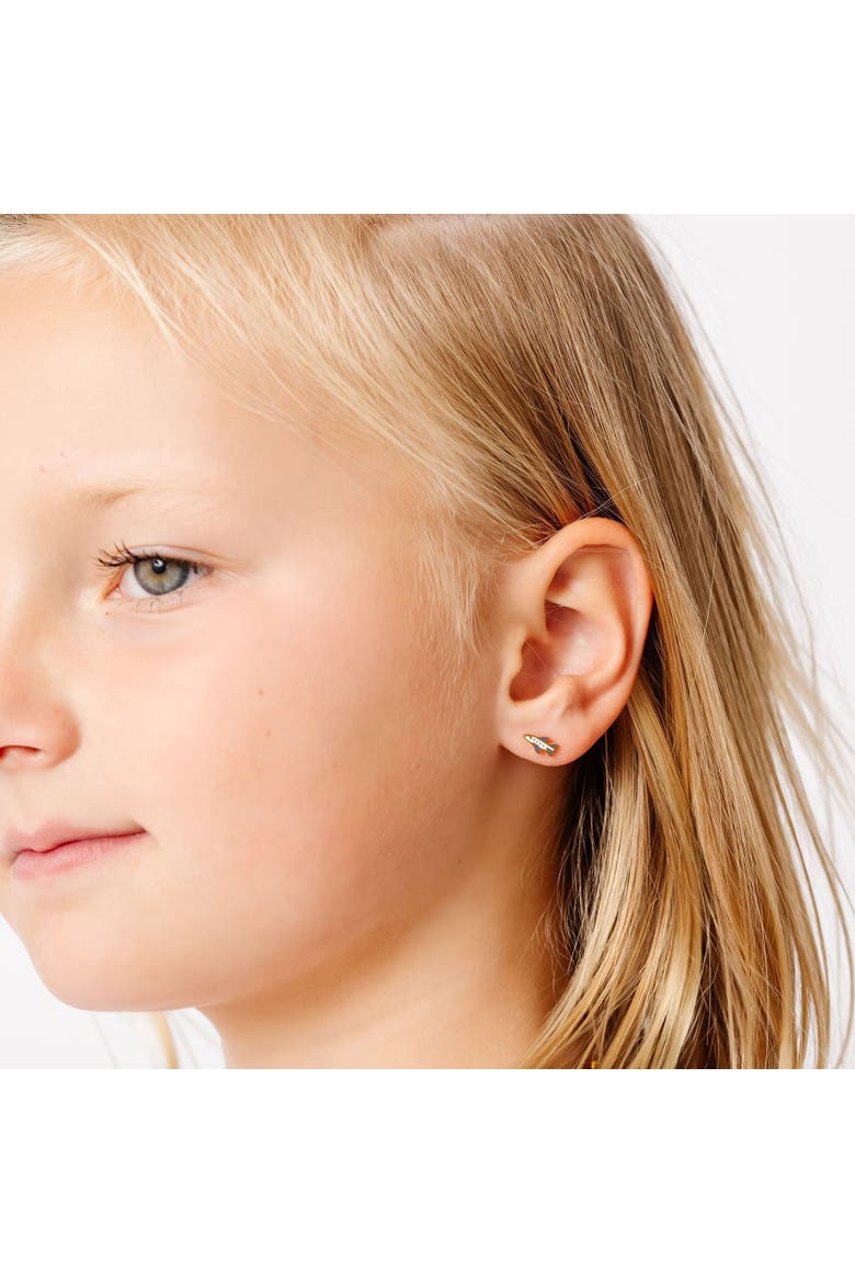 Airplane Stud Earrings, Alternate, color, White