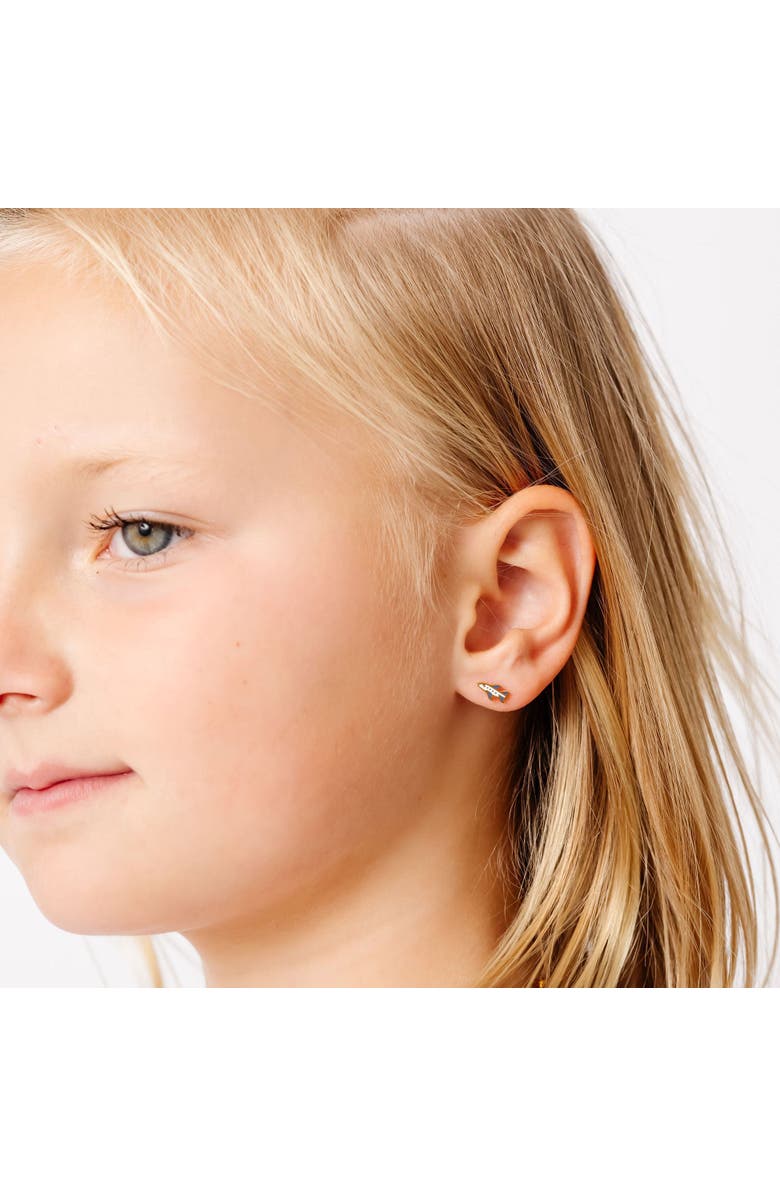 Pip Pop Airplane Stud Earrings, Alternate, color, White
