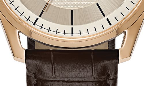 Citizen Sport Luxury Mens Brown Stainless Steel Leather Strap Watch Aw0082-01a In Gold