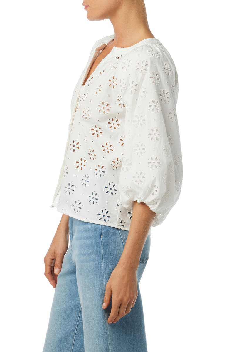 Joe's The Andie Broderie Anglaise Cotton Button-Up Top, Alternate, color, 