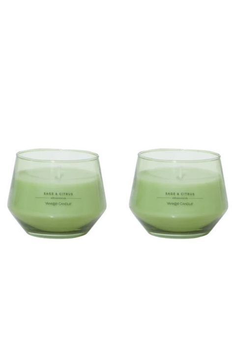 Sage & Citrus Studio Candle with Essential Oils, Set of 2