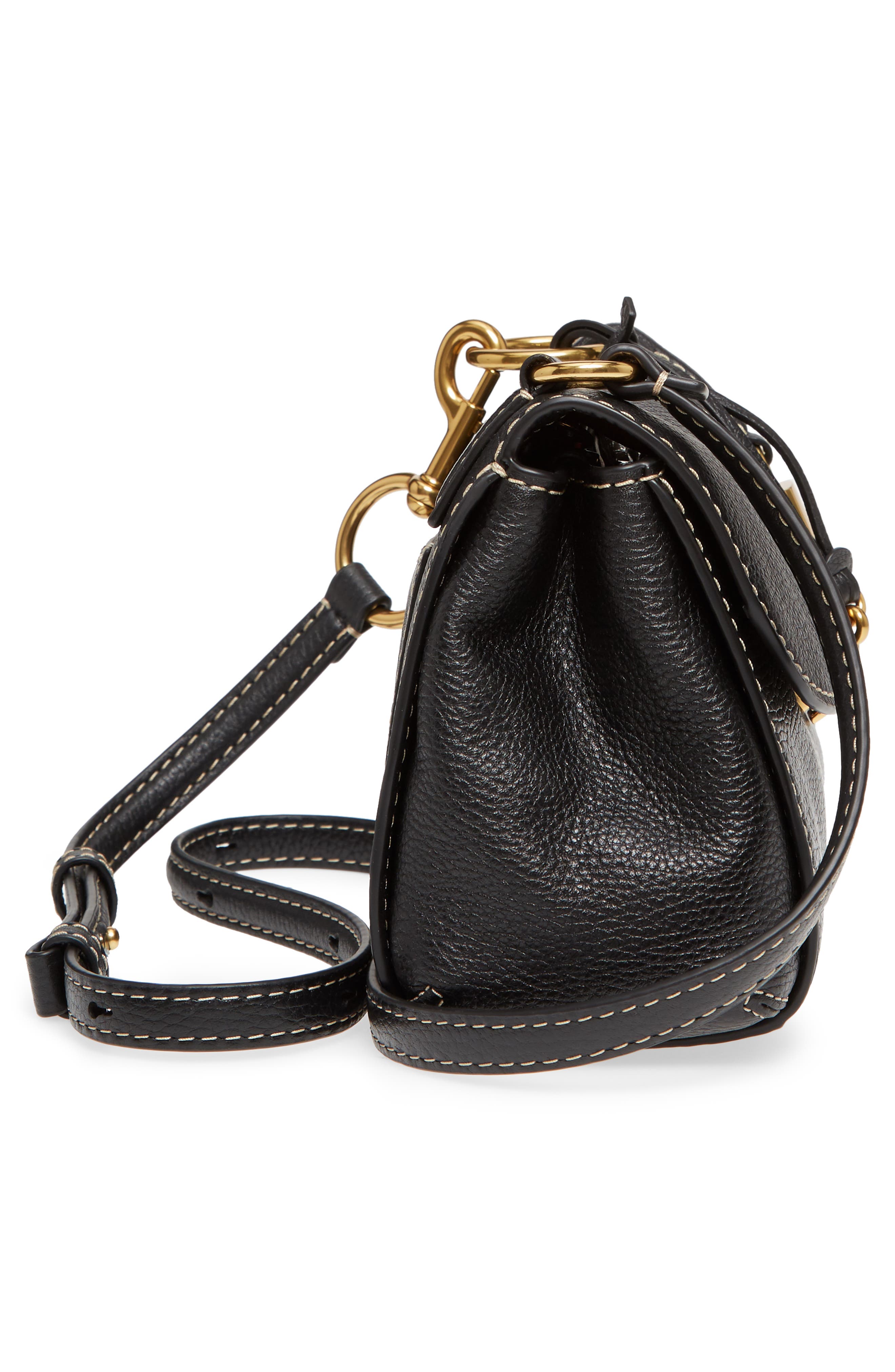 Marc Jacobs Mini The Boho Grind Leather Shoulder Bag, Alternate, color, 