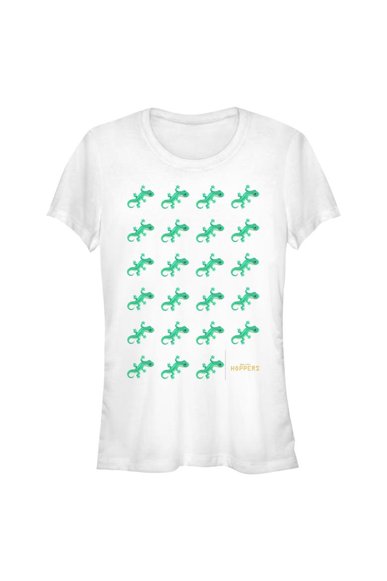 Junior's Hoppers Tom Lizard Icon Grid  Graphic T-Shirt, Main, color, White