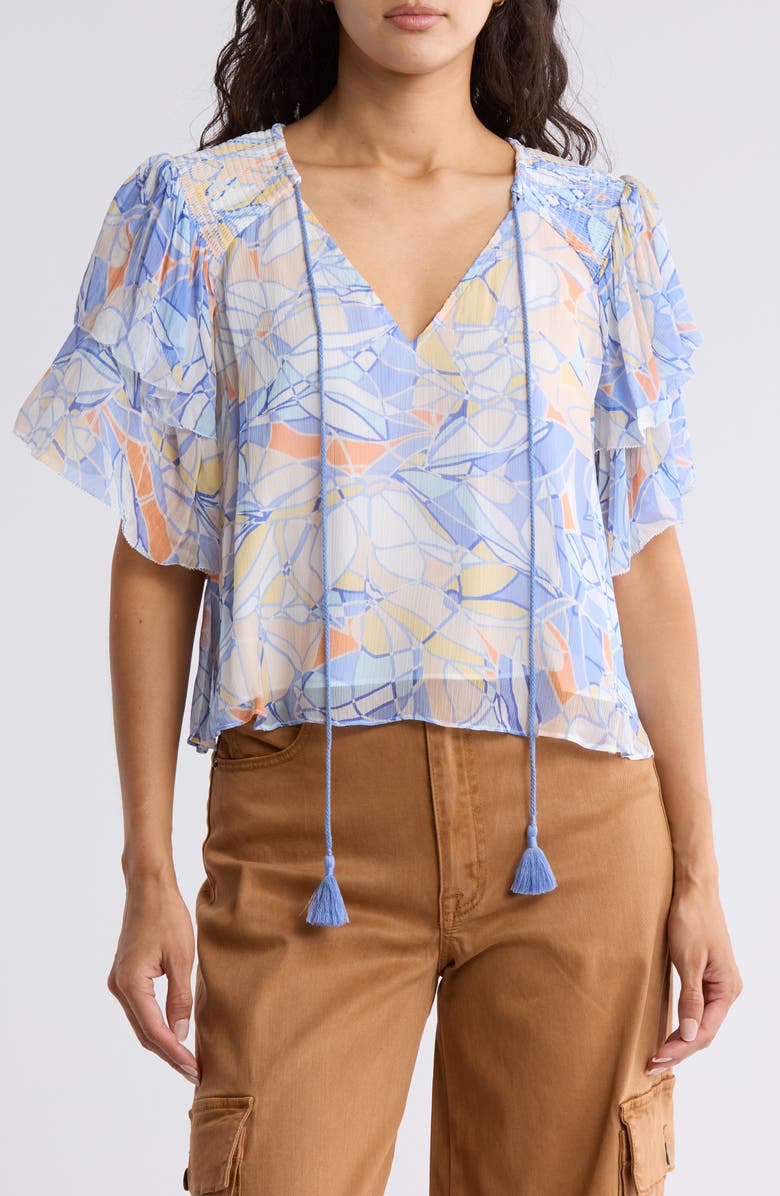 Joie Harper Geometric Top, Main, color,