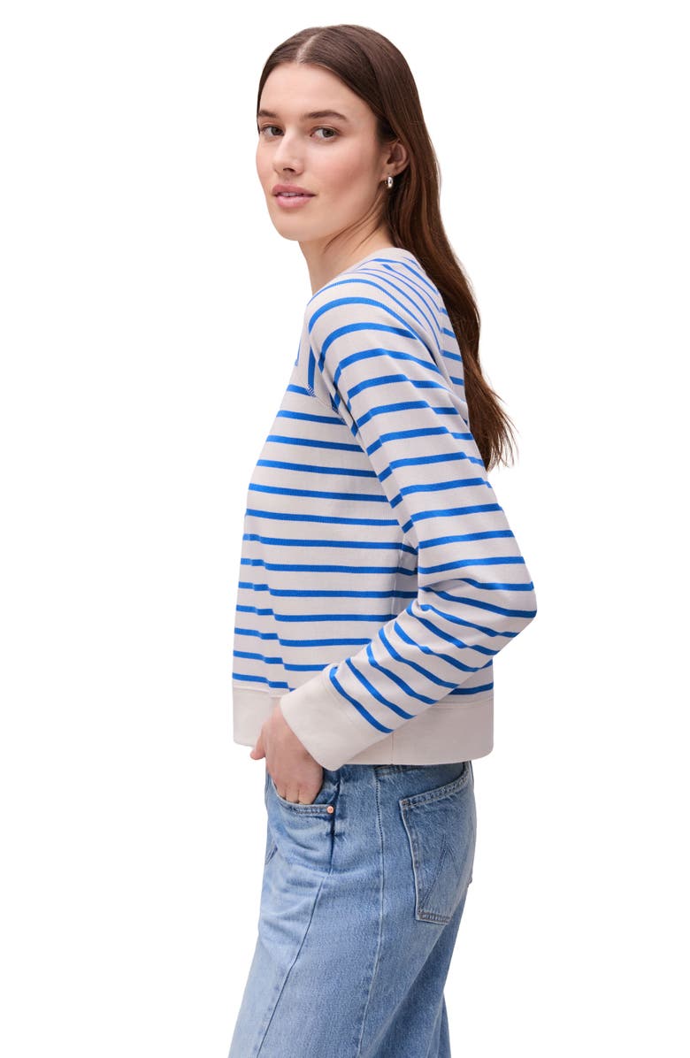 Richer Poorer The Heavy Pima Sweatshirt, Alternate, color, Pop Blue Stripe