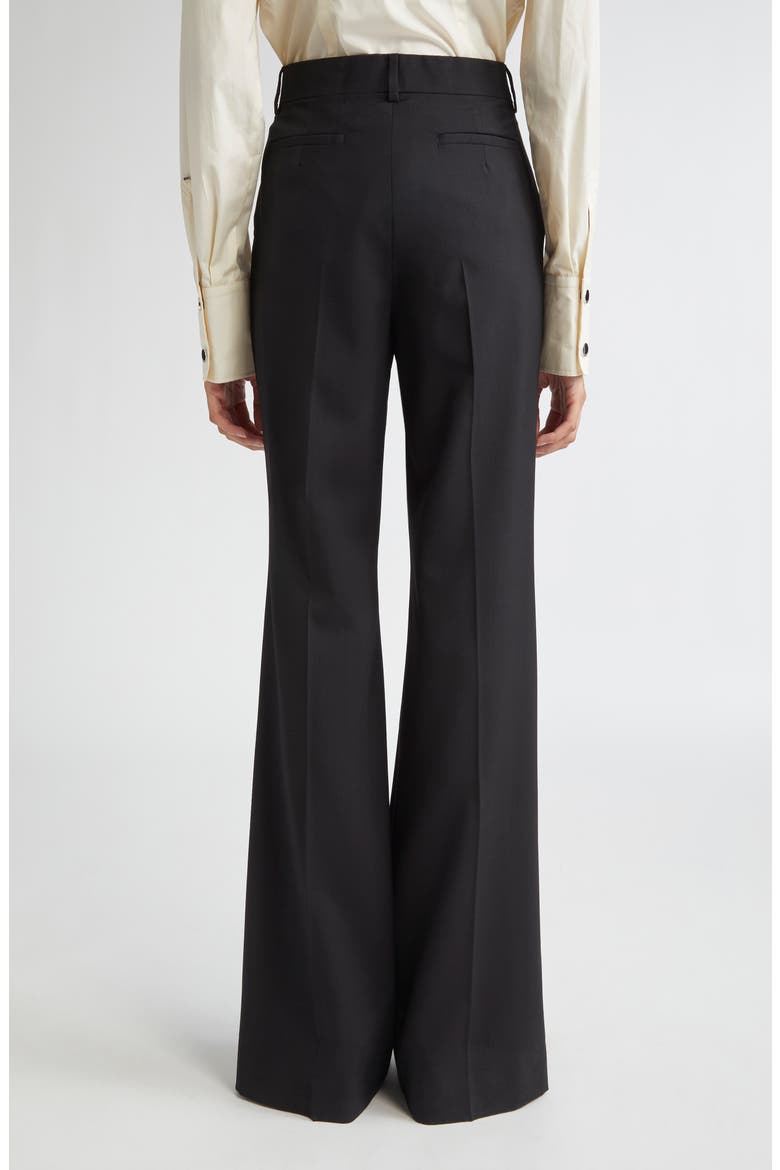 Hangar Virgin Wool Flare Leg Trousers, Alternate, color, BLACK