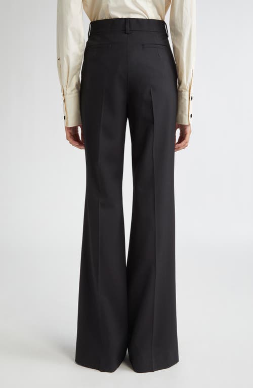 Sportmax Hangar Virgin Wool Flare Leg Trousers In Black