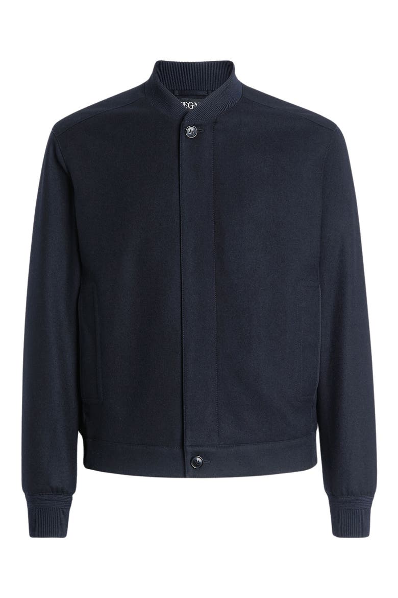 Oasi Cashmere Elements Water Repellent Bomber Jacket, Alternate, color, NAVY