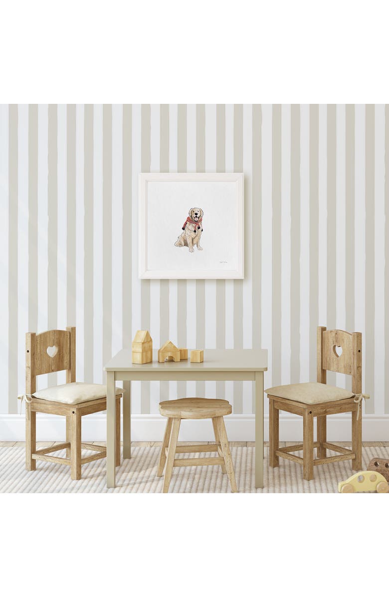 Ramus & Co Preppy Golden Retriever Framed Museum Quality 12" x 12" Art Print, Alternate, color,