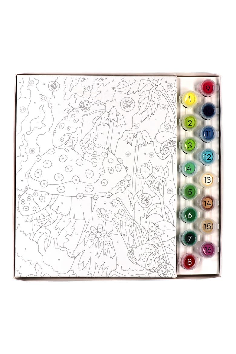 Paint By Number Mushroom Forest Paint Set, Alternate, color, MULTI