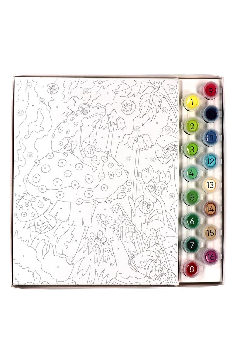 BRIGHT STRIPES Paint By Number Mushroom Forest Paint Set, Alternate, color, Multi