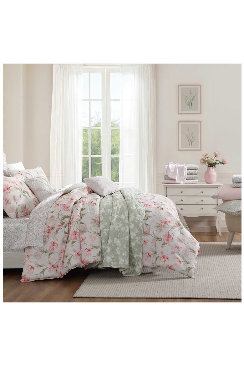 Mila Set of 2 European Shams, Alternate, color, LIGHT GREEN