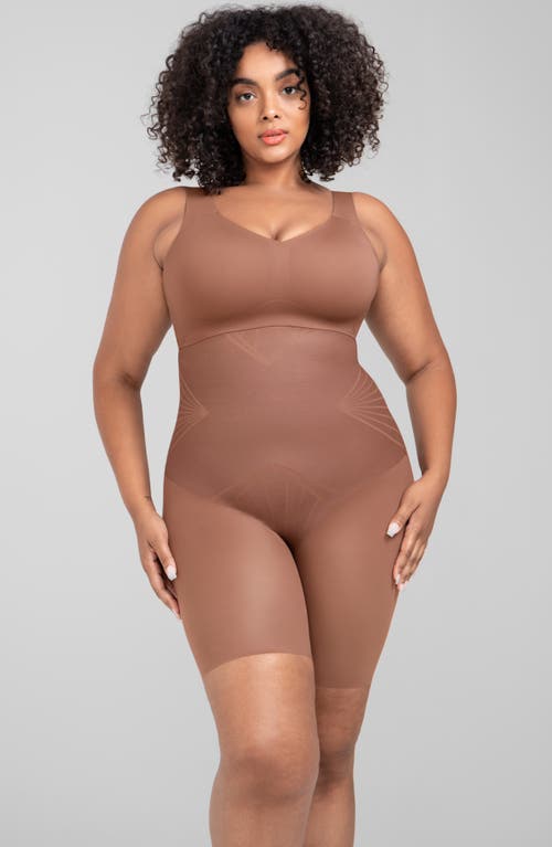 Honeylove Shadowsculpt High Waist Shorts In Brown