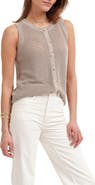 CYRUS Button Front Sleeveless Sweater