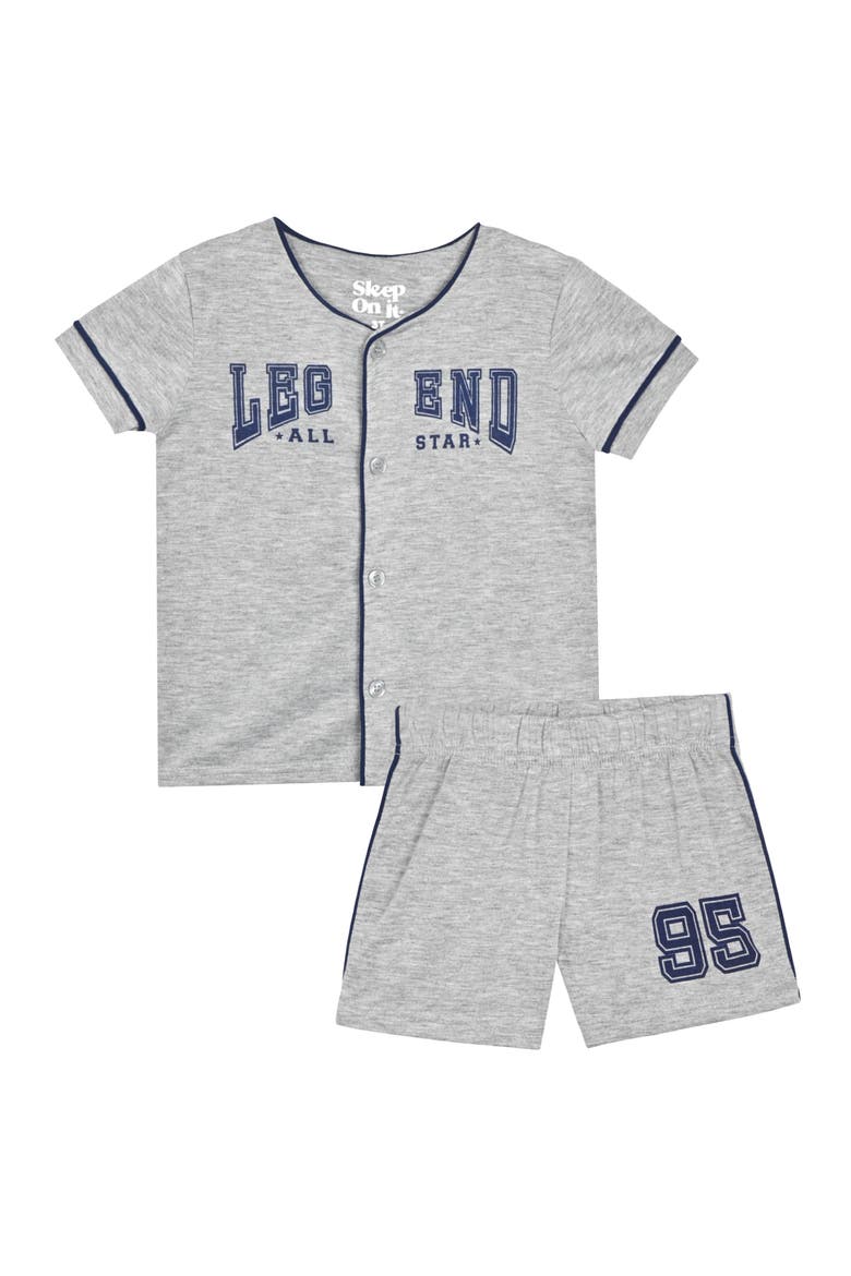 Kids' Legend Baseball Pajamas, Main, color, GRAY