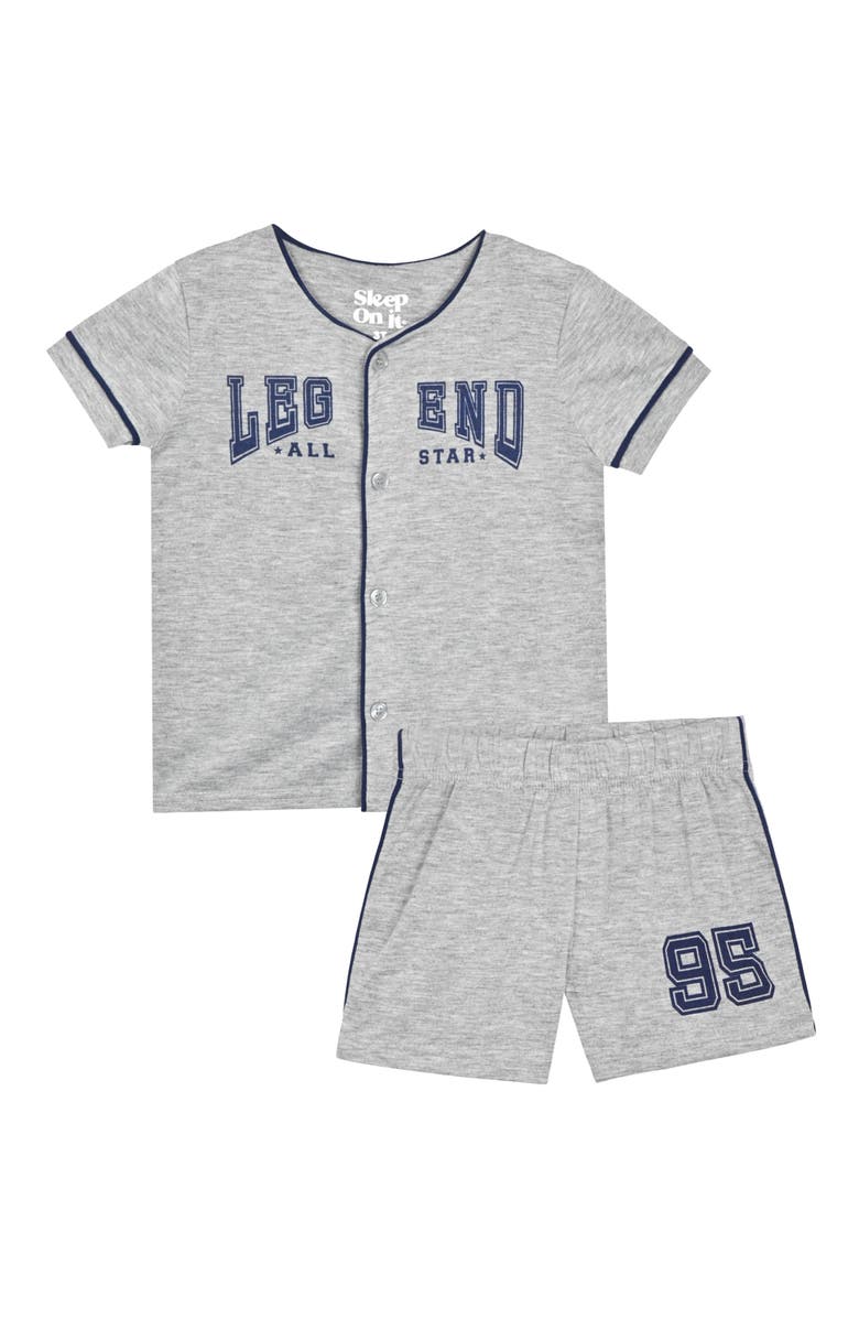 SLEEP ON IT <p>Kids' Legend Baseball Pajamas <\/p>, Main, color, Gray
