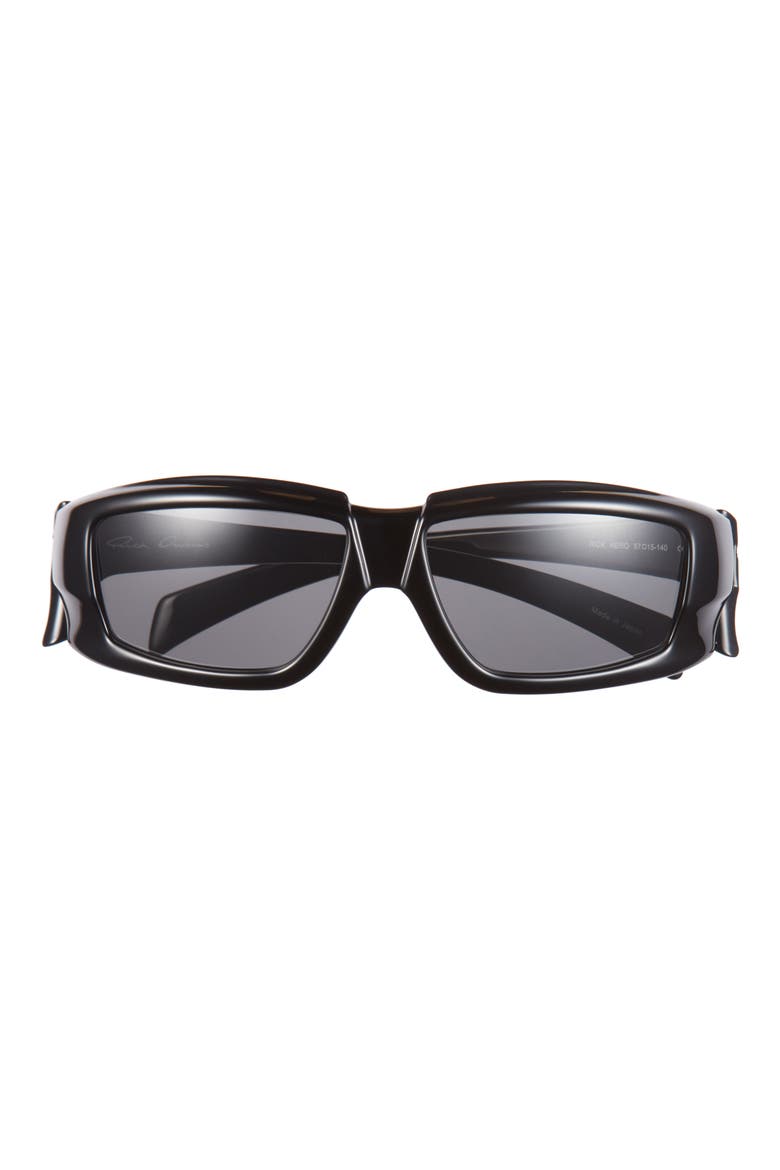 Rectangular Sunglasses, Main, color, BLK TEMPLE/BLK LENS