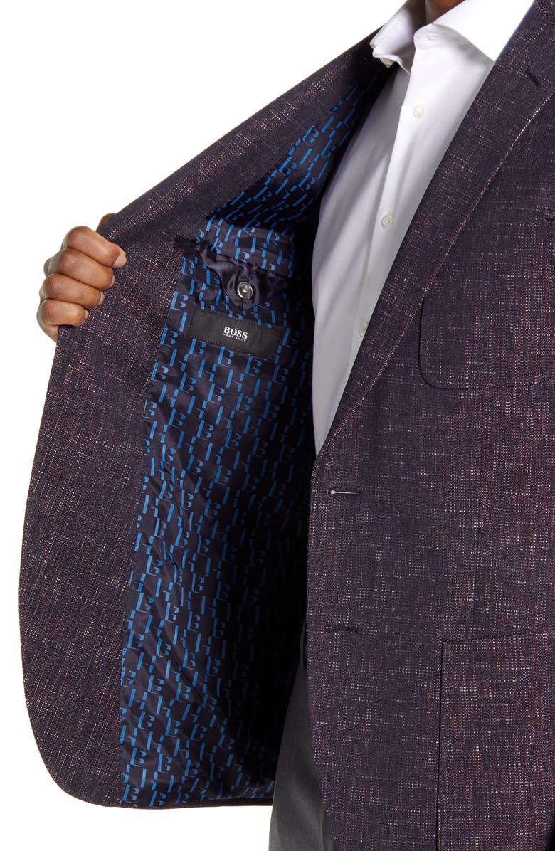 BOSS Raye Slim Fit Stretch Solid Cotton Sport Coat, Alternate, color,