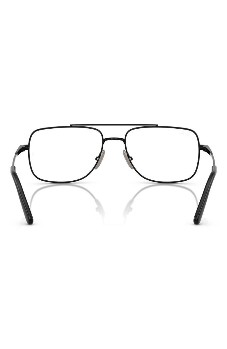 Ray-Ban 58mm Square Optical Glasses, Alternate, color, Black