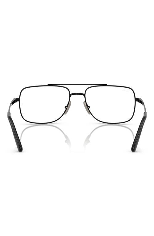 Ray Ban Ray-ban William Titanium 56mm Square Optical Glasses In Black