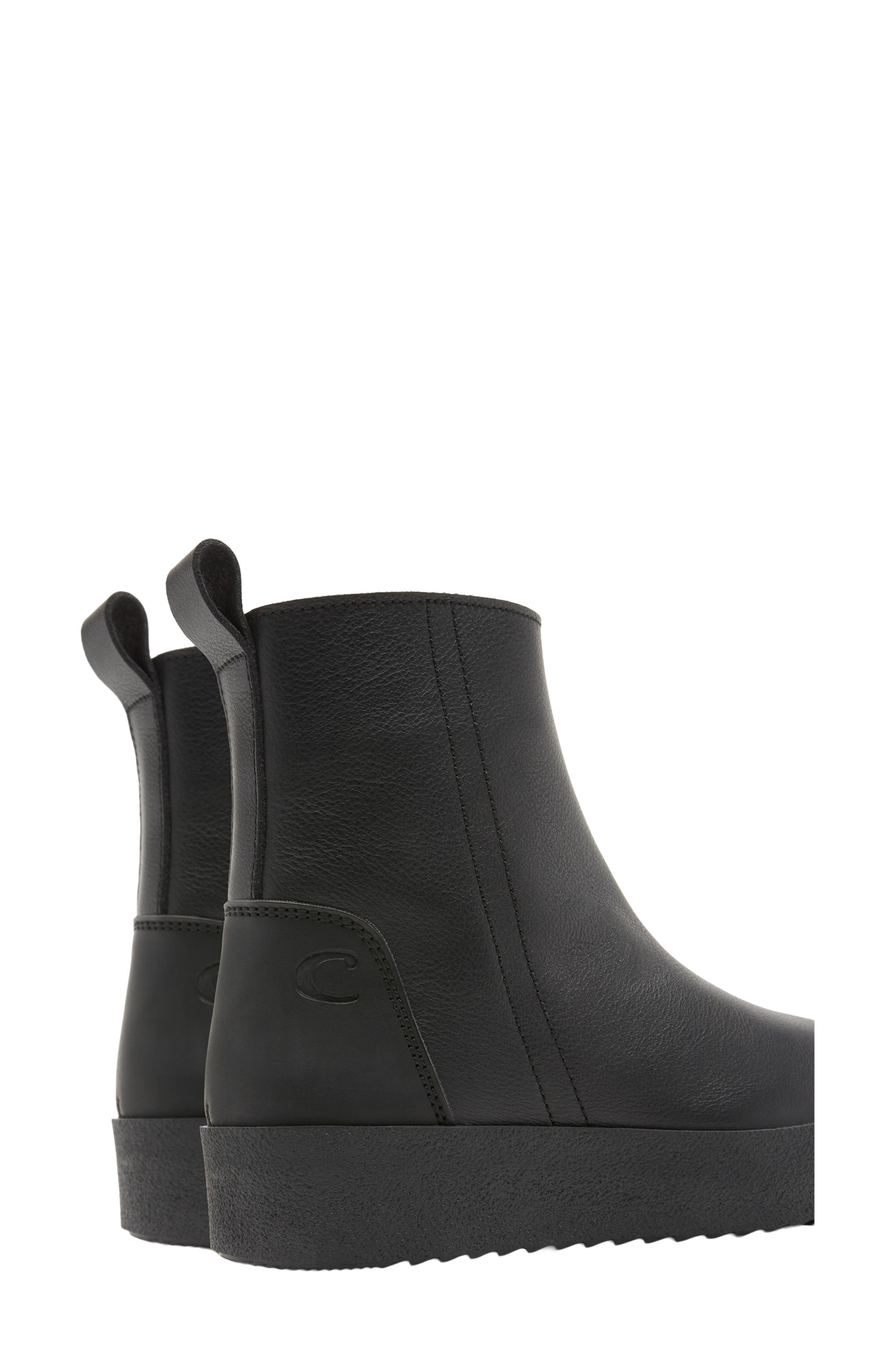 Exquisite Leather Bootie, Alternate, color, BLACK LEATHER