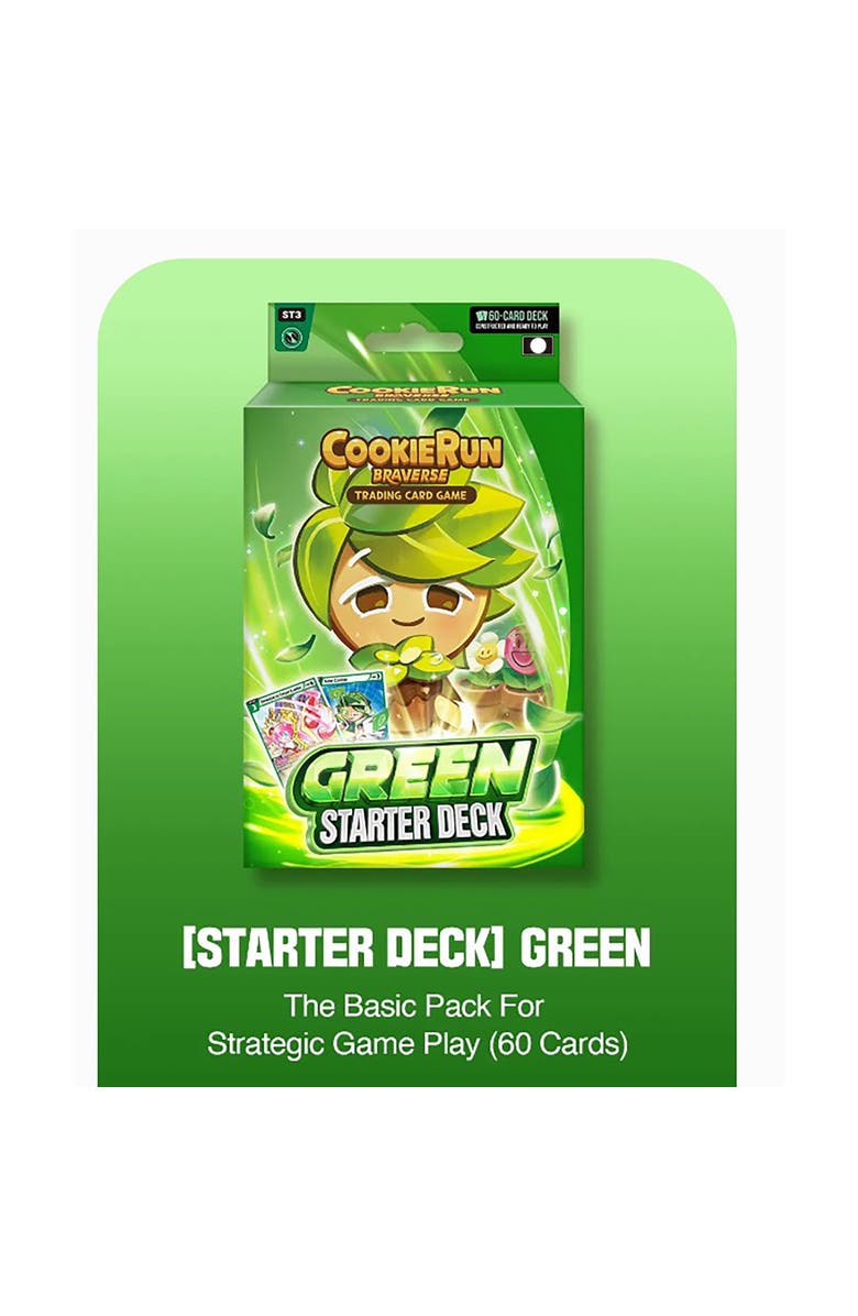 DevSisters CookieRun Braverse Trading Card Game, Starter Deck Green, Strategic Game Play, Alternate, color, Multicolored