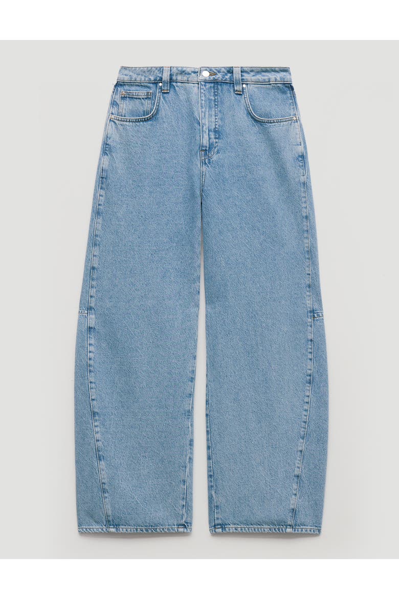 Bree Horseshoe Barrel Leg Jeans, Alternate, color, Classic Blue