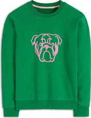 Boden Rosa Dog Embroidered Cotton Sweatshirt