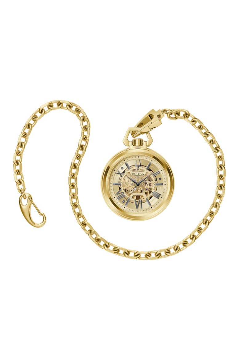 Modern Two Hand Quartz Pocket Watch, 41mm, Main, color, GOLD