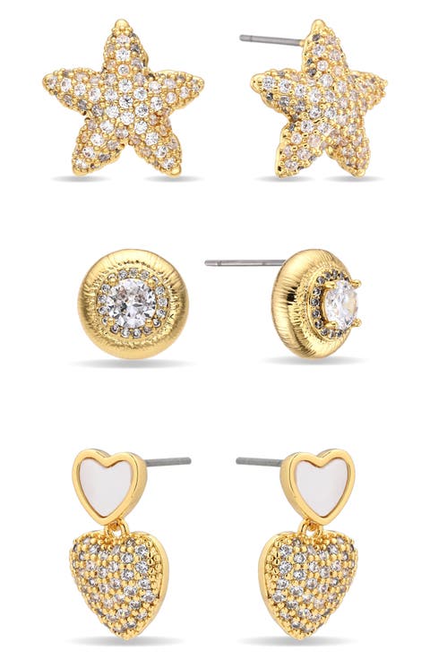 Sabrina Set of 3 Cubic Zirconia Earrings