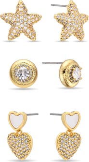 EYE CANDY LOS ANGELES Sabrina Set of 3 Cubic Zirconia Earrings