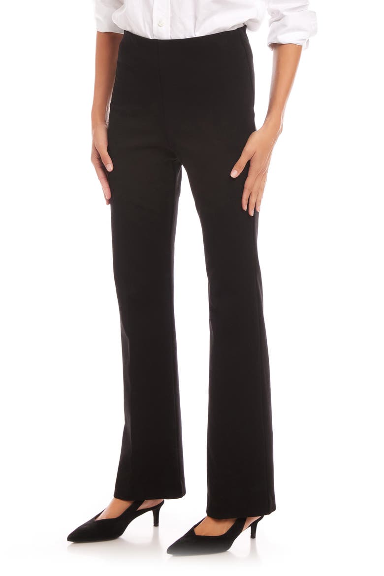 Stretch Twill Bootcut Pants, Alternate, color, BLACK