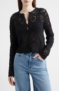 FRAME The Crochet Cotton Button-Up Cardigan