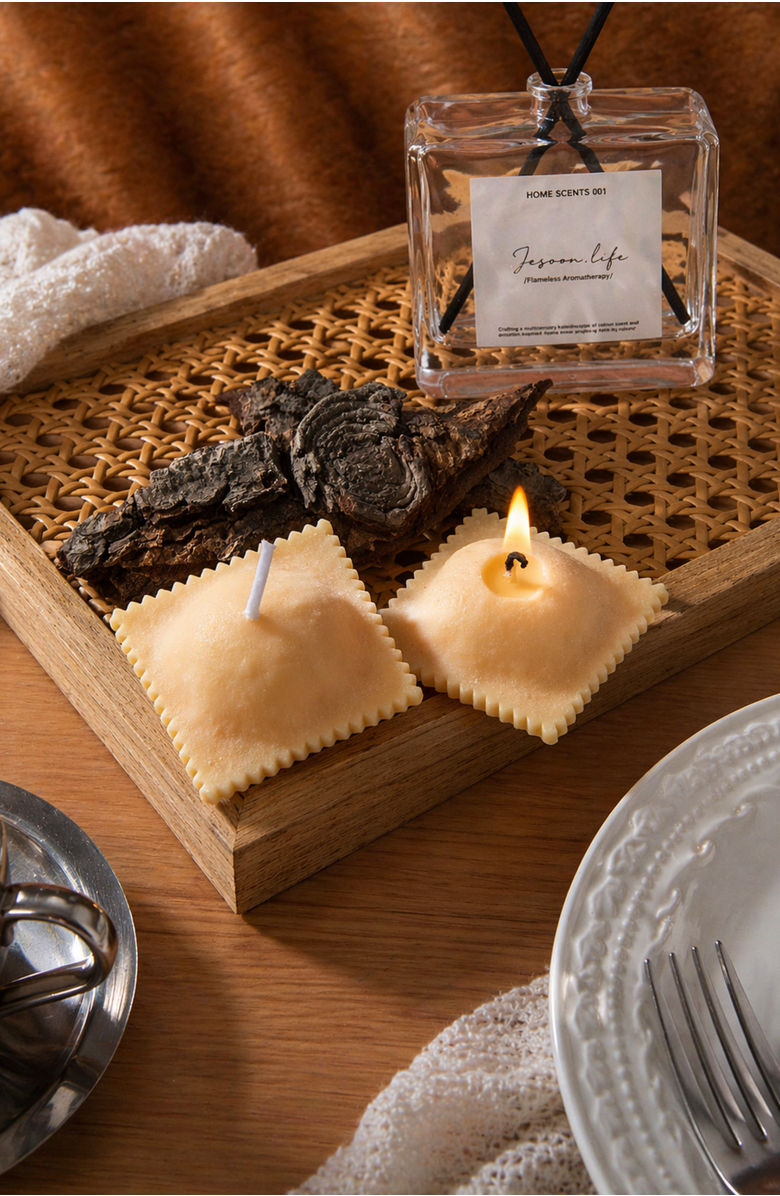 Southlake gifts Pasta Candle, Alternate, color, Ravioli 2-Pack