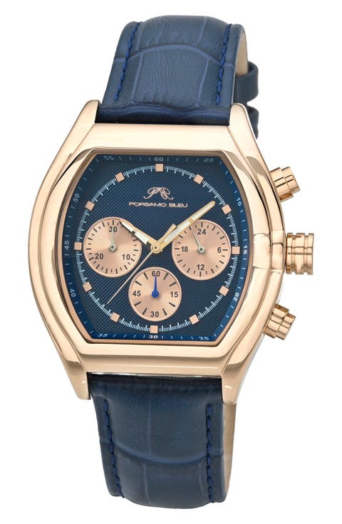 Roman Leather Strap Watch