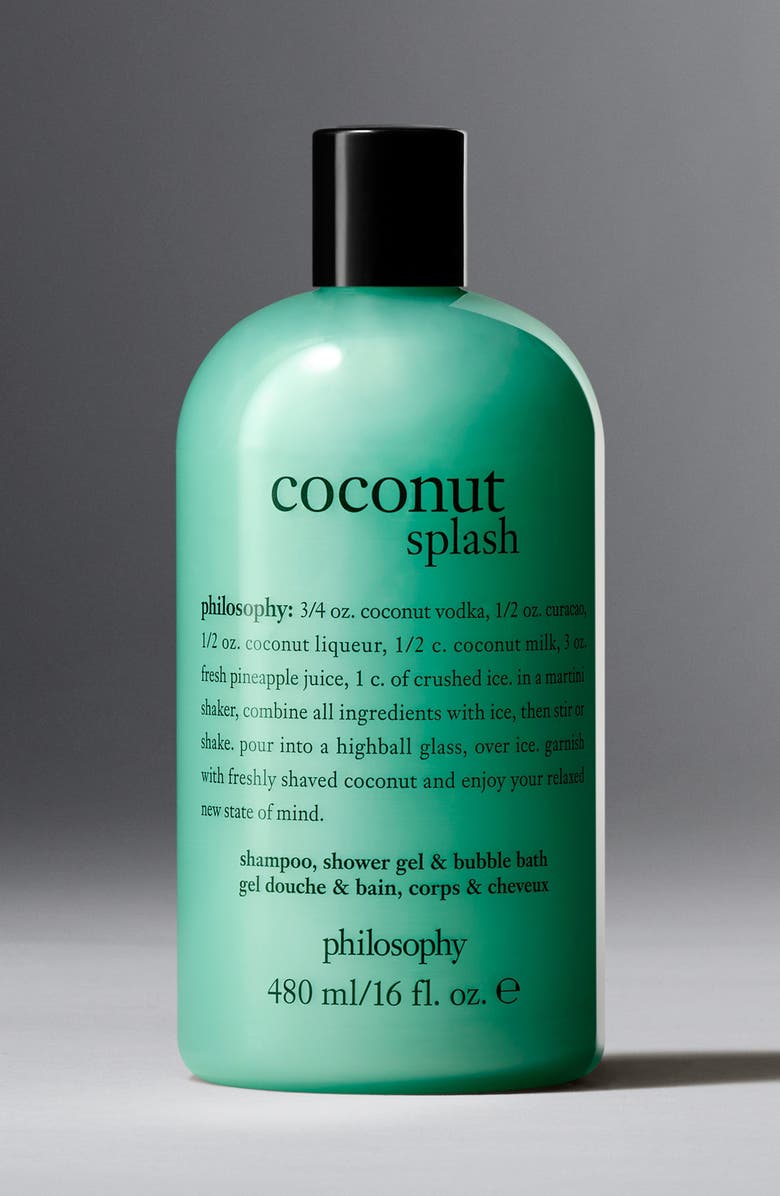philosophy coconut splash shampoo, shower gel & bubble bath, Alternate, color, 