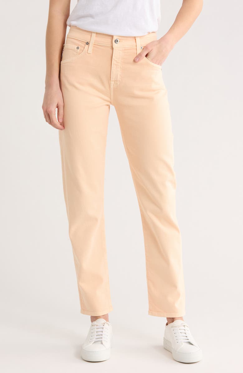 AG Ex-Boyfriend Slouchy Ankle Slim Jeans, Main, color, 5 Years Hi-White Mellow Peach