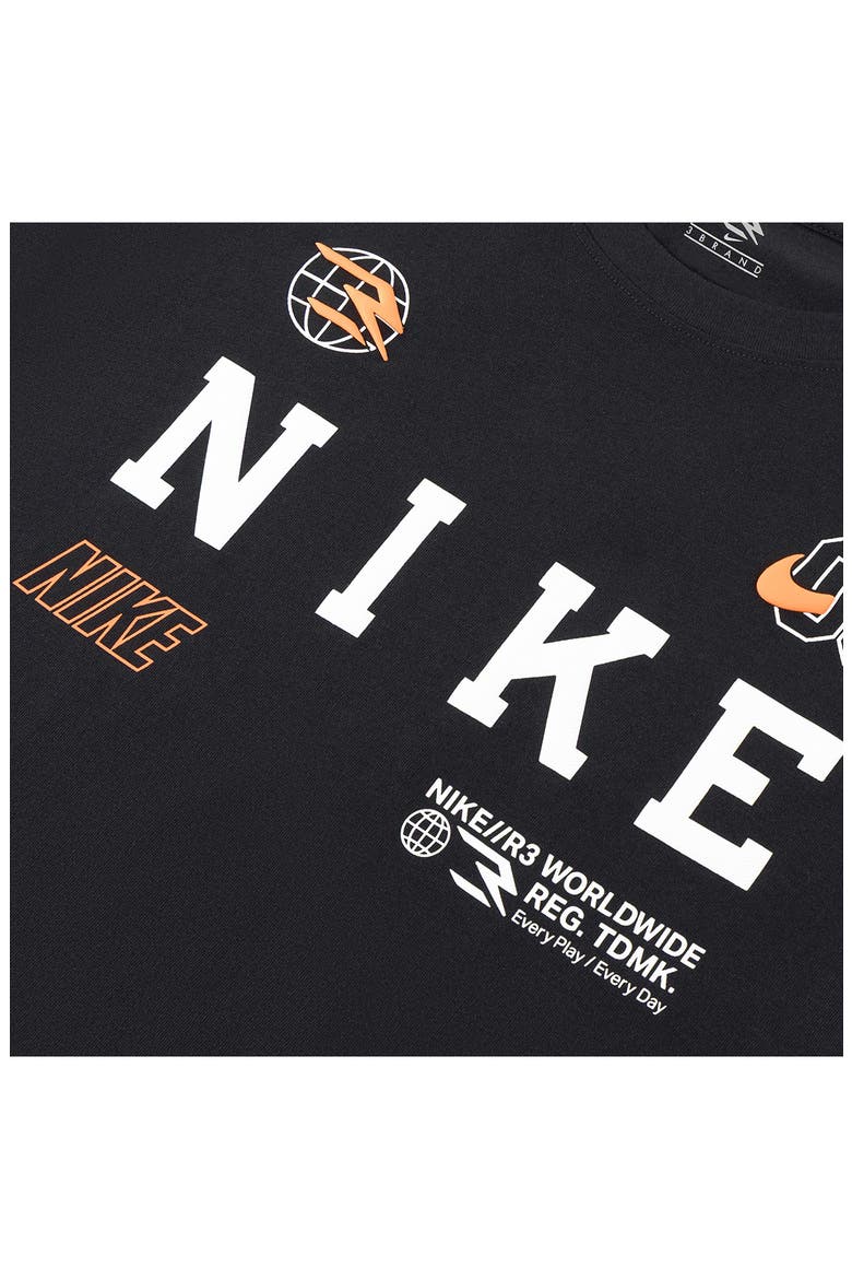 Kids' Logo Graphic T-Shirt, Alternate, color, BLACK