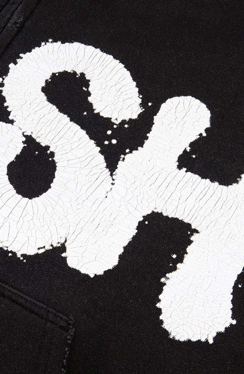 Rolling Loud Mosh Distressed Graphic Zip Hoodie, Alternate, color, Black