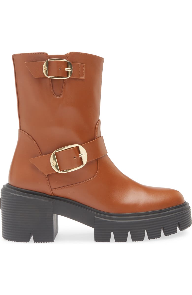 Stuart Weitzman Soho Moto Bootie, Alternate, color, Bridle Brown