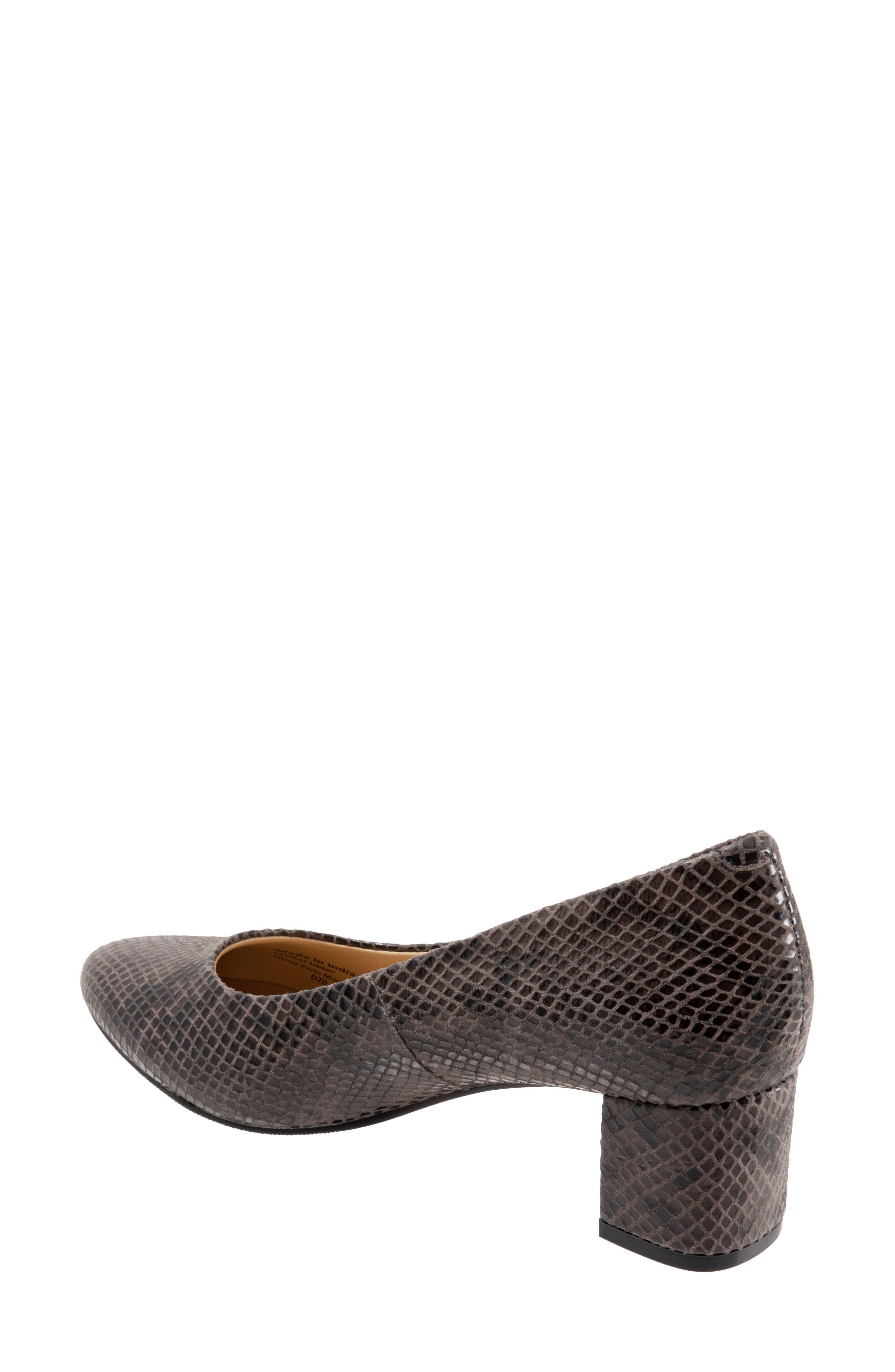 Trotters Kari Pointy Toe Pump, Alternate, color, Dark Grey Leather