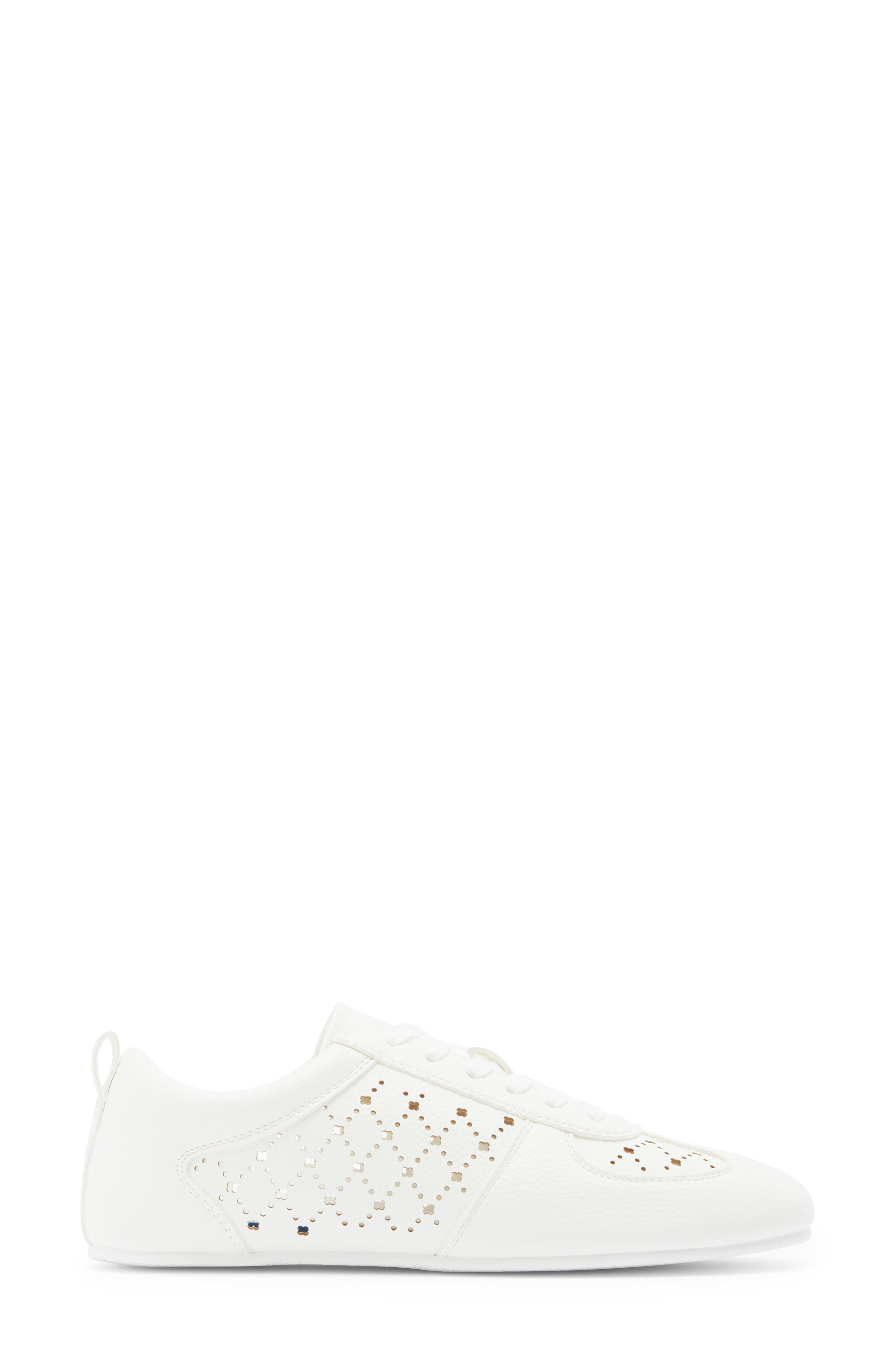 Splendid Julian Laser-Cut Sneaker, Alternate, color, White Sand