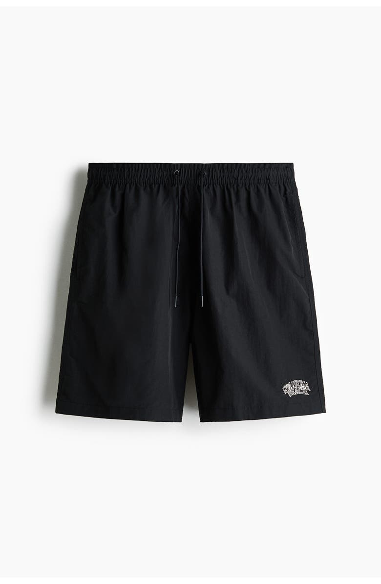 H&M Long Swim Shorts, Alternate, color, Black