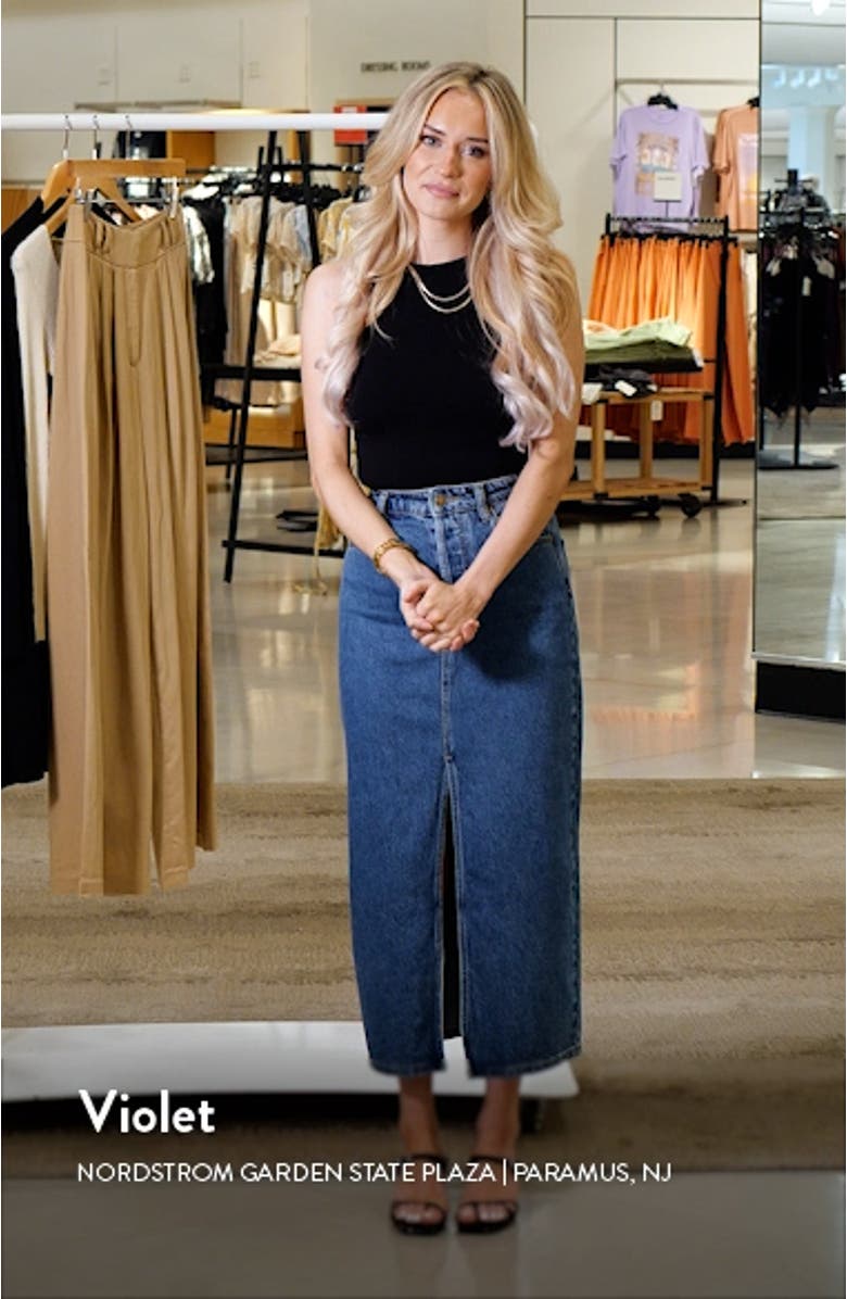 Chicago Denim Maxi Skirt, sales video thumbnail