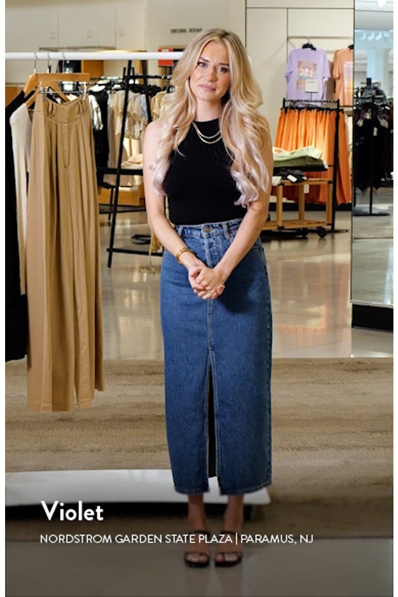 Chicago Denim Maxi Skirt video