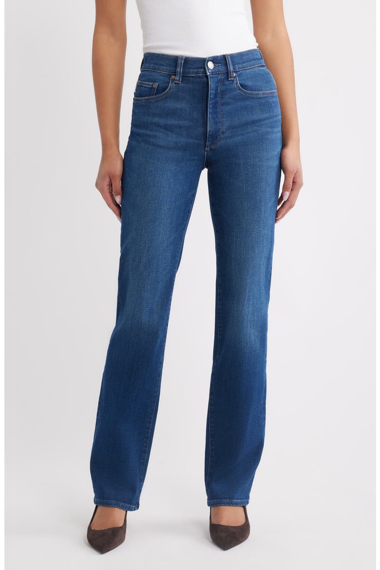 Patti High Waist Straight Leg Jeans, Main, color, EVERMORE