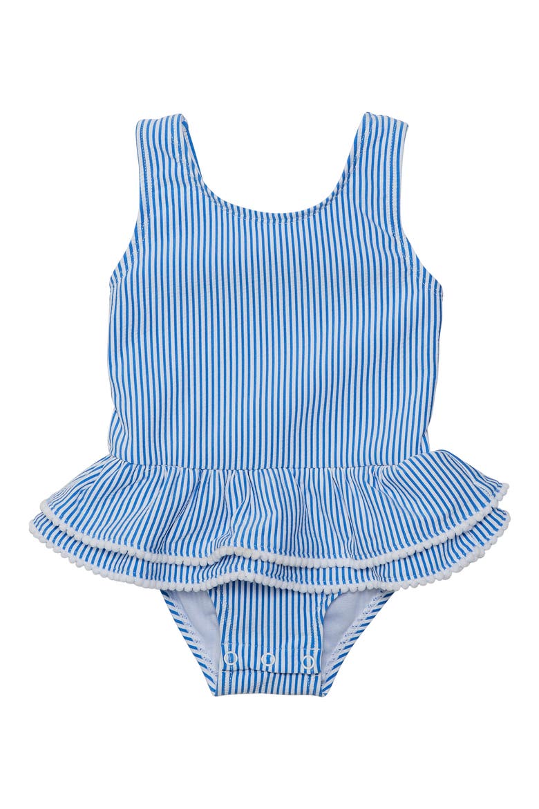 Parisan Summer Skirted One-Piece Swimsuit, Main, color, BLUE