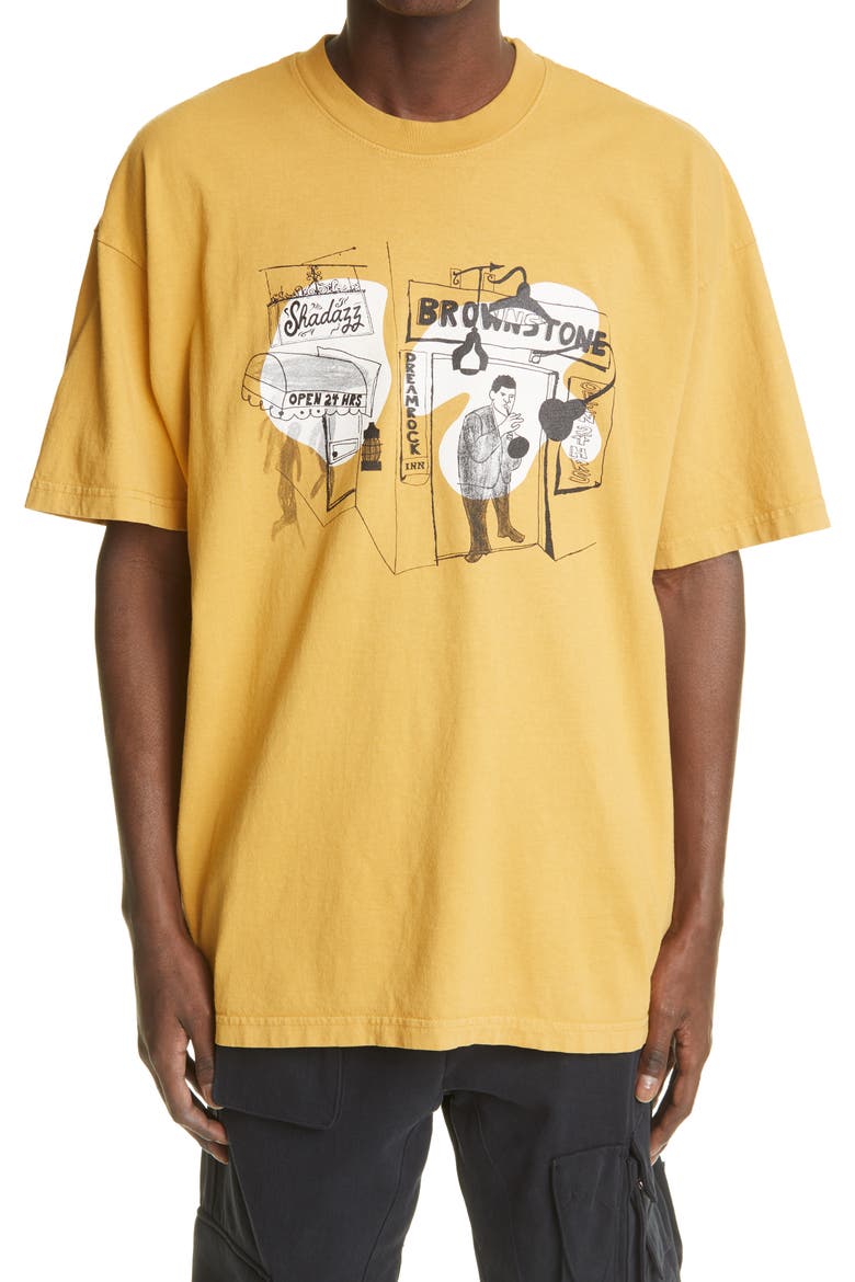 Shadazz Print Graphic Tee (Nordstrom Exclusive), Alternate, color, DRIED SUNFLOWER