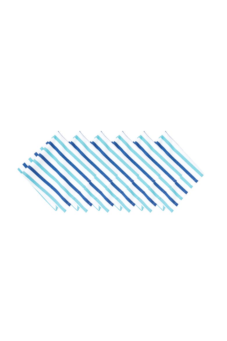 Lakeview Stripe Napkin, Set of 6, Alternate, color, Blue