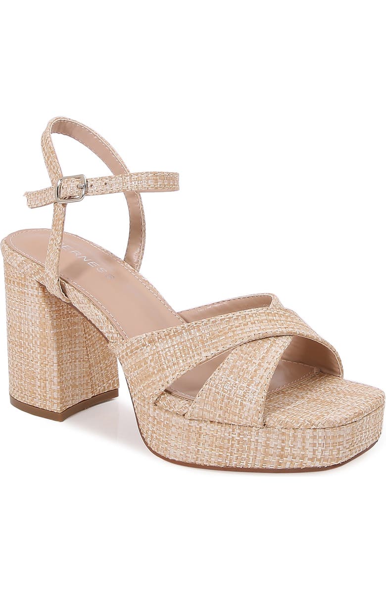 BERNESS Guadalupe Platform Sandal, Main, color, Raffia